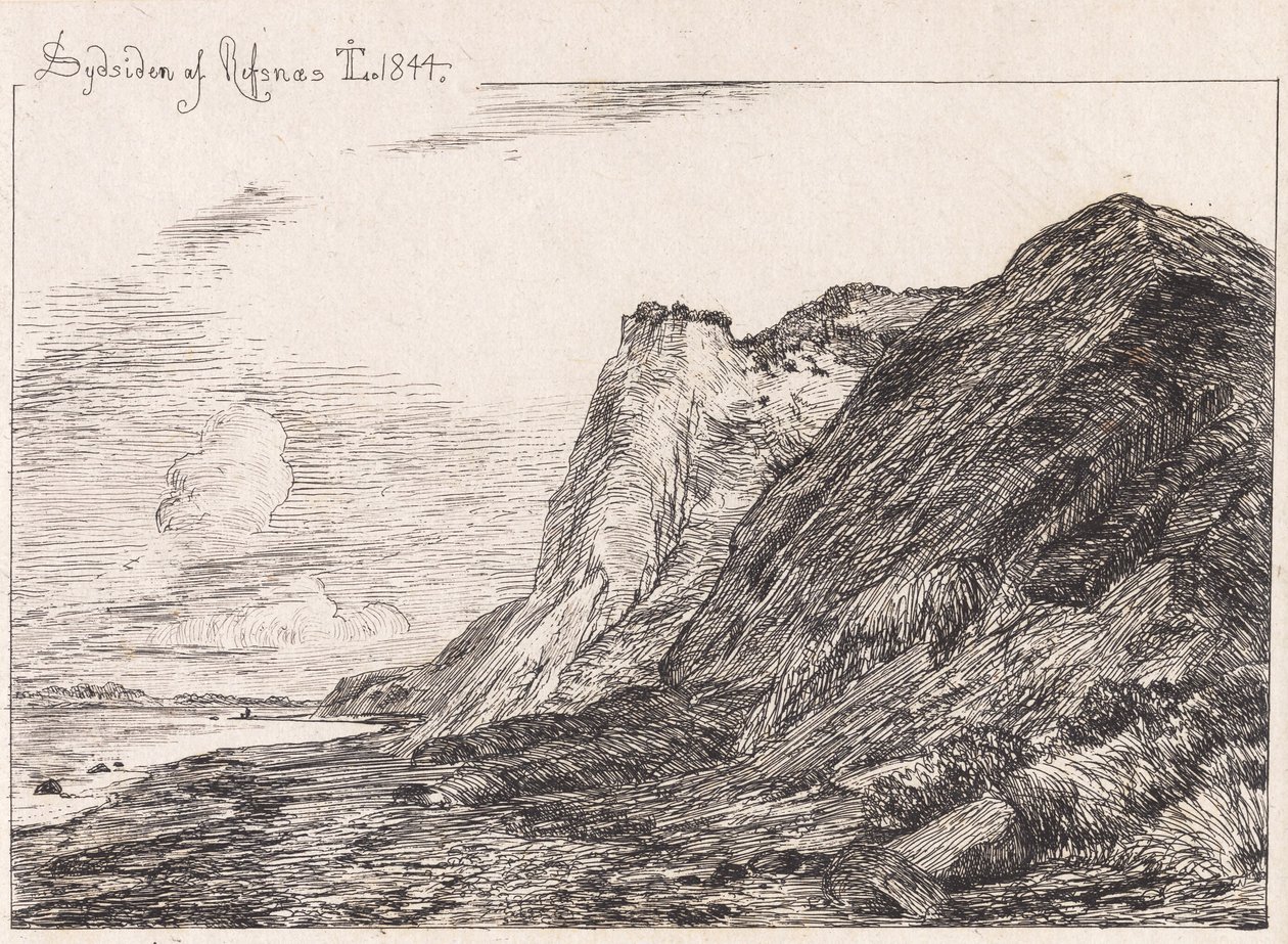 Lato sud di Refsnæs da Johan Thomas Lundbye