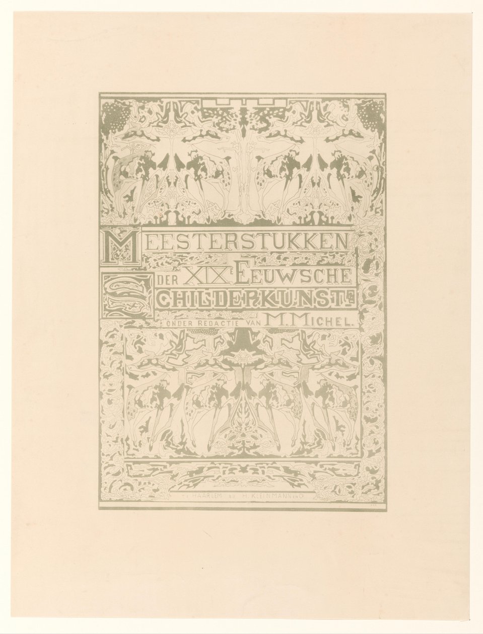 Pagina del titolo per: M. Michel, Capolavori della pittura del XIX secolo da Johan Thorn Prikker
