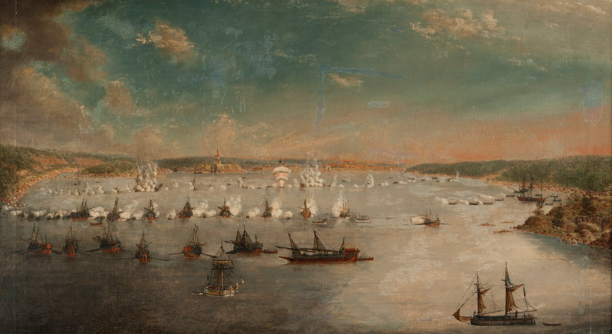 La battaglia di Fredrikshamn del maggio 1790, 1791 da Johan Tietrich Schoultz