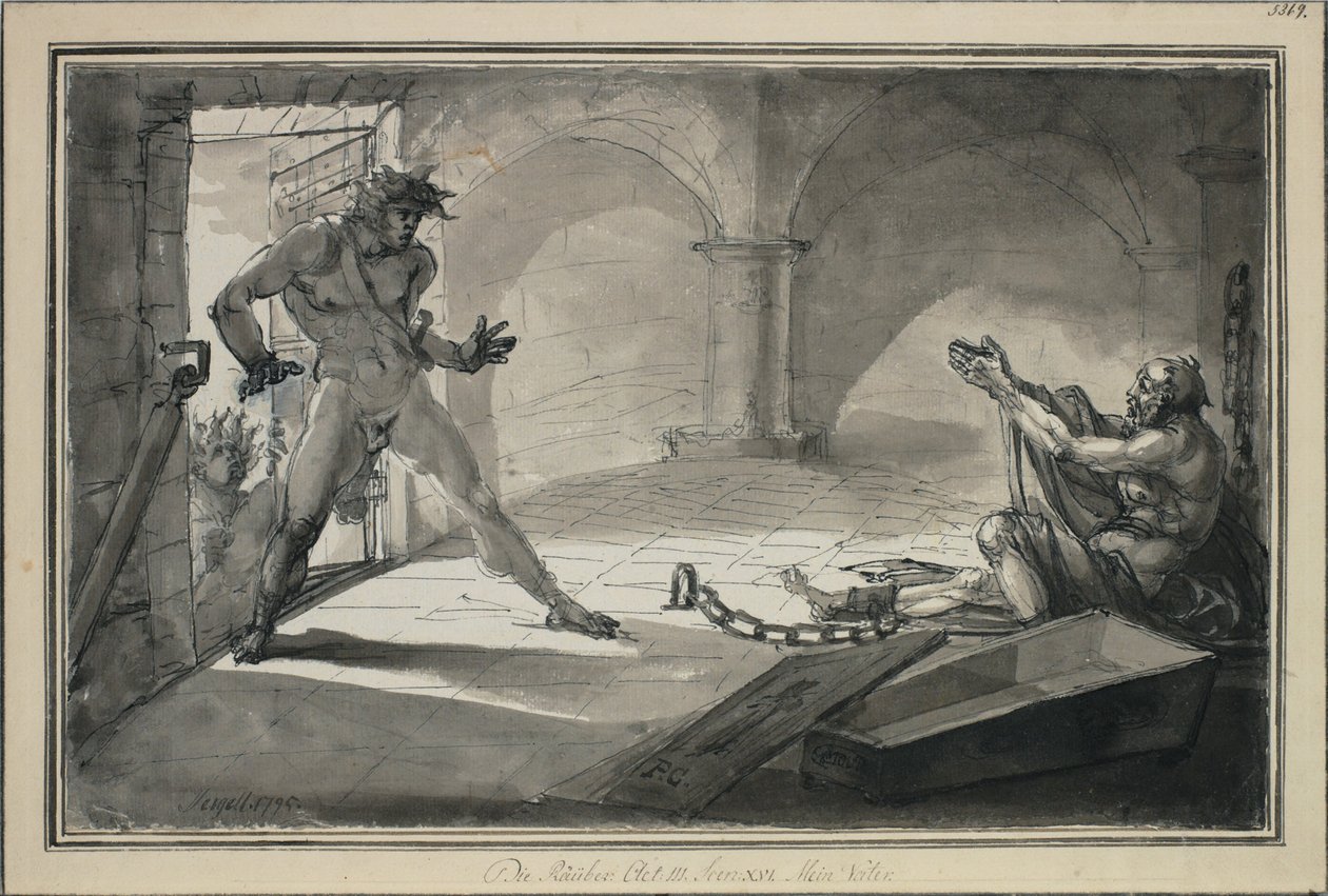 I masnadieri, atto III, scena XVI. Mio padre da Johan Tobias Sergel
