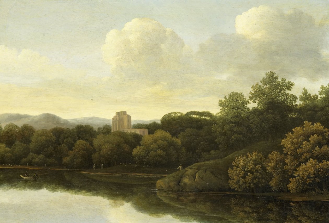 Paesaggio boscoso con fiume da Johan de Lagoor (attributed to)