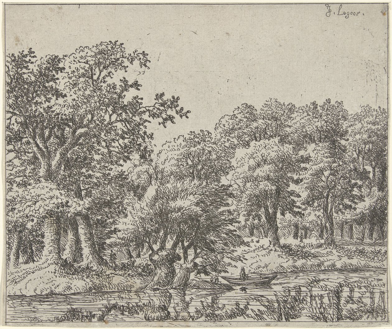 Paesaggio con barca da Johan de Lagoor