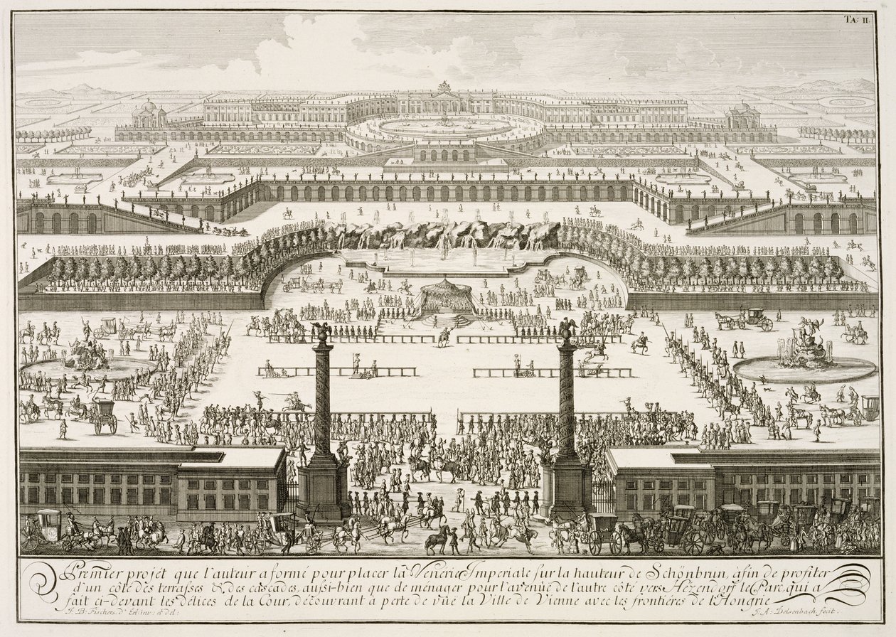 Prima proposta per il Palazzo di Schönbrunn, Vienna, da 