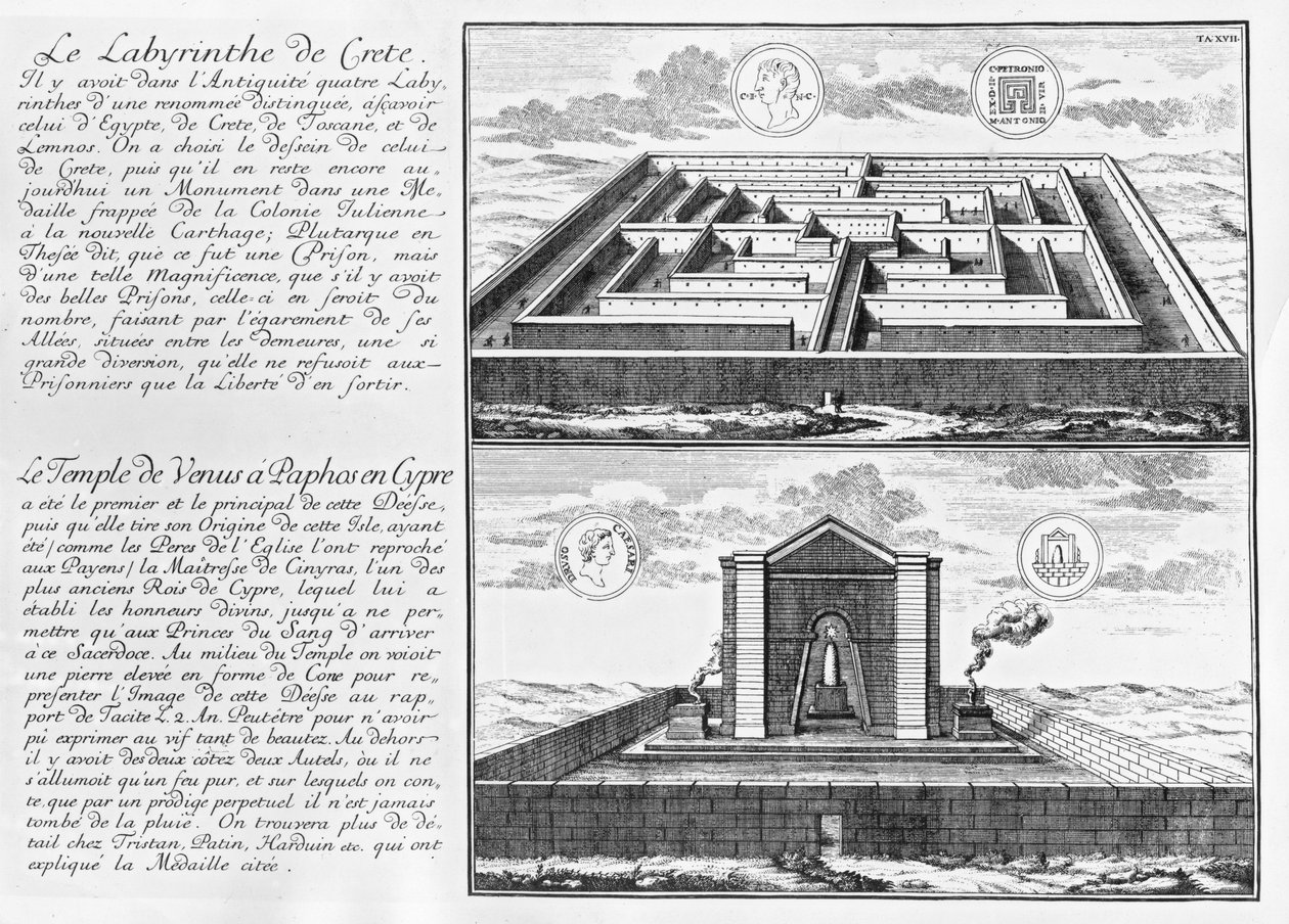 Il labirinto di Creta e il tempio di Venere a Paphos a Cipro, da 