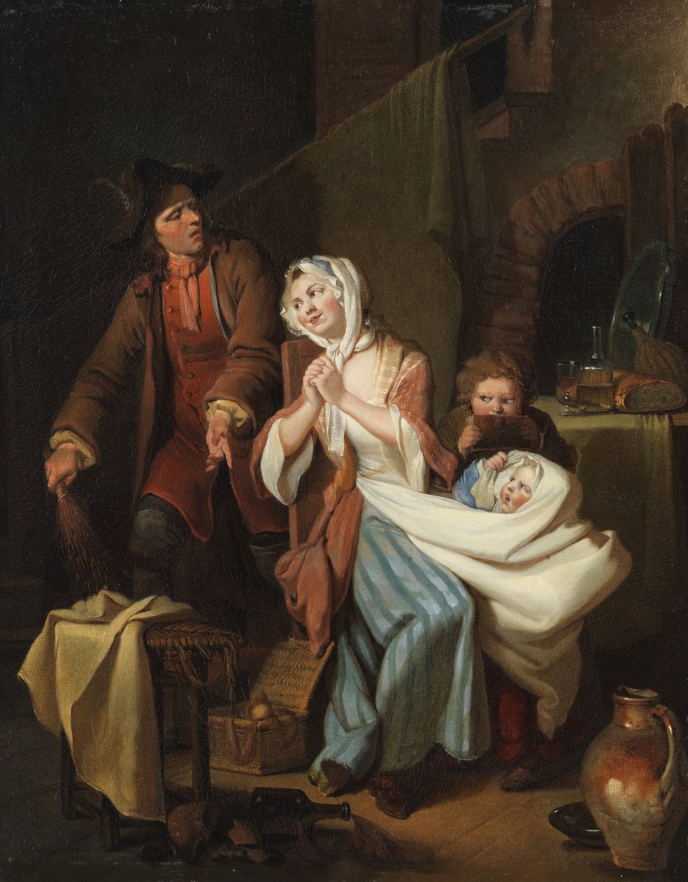 Idillio familiare disturbato nella stanza dei bambini da Johann Eleazar Zeissig