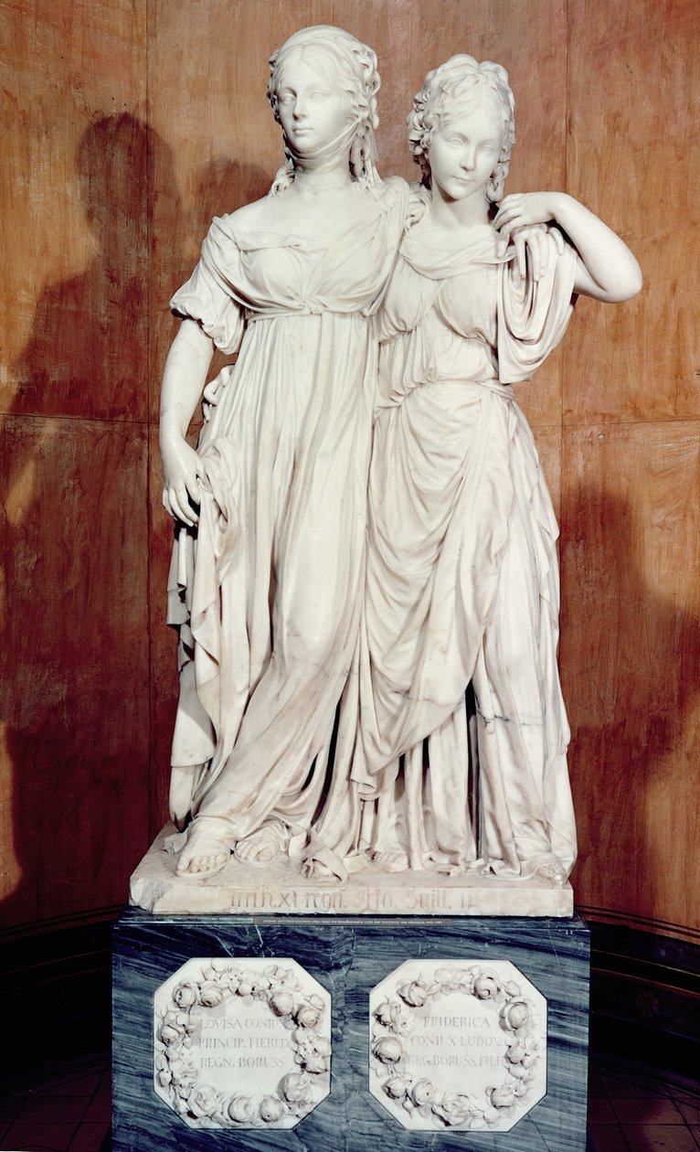 Statua doppia delle principesse Luisa (1776-1810) e Federica (1778-1841) di Prussia, 1795 (marmo) da Johann Gottfried Schadow