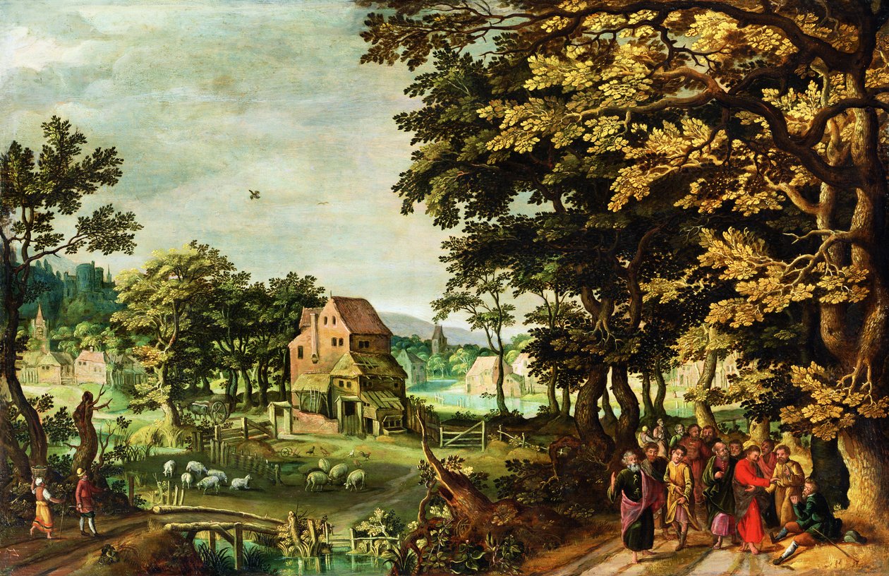 Paesaggio con Cristo che guarisce il cieco da Johann Jacob Besserer