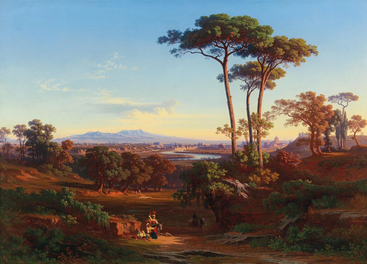 Veduta di Roma dal Monte Mario da Johann Jakob Frey