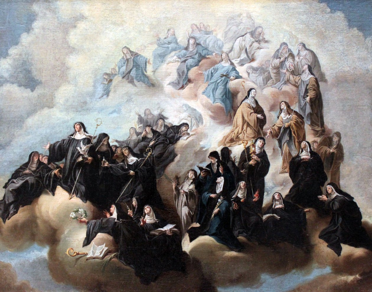 Santa Scolastica con monache dell