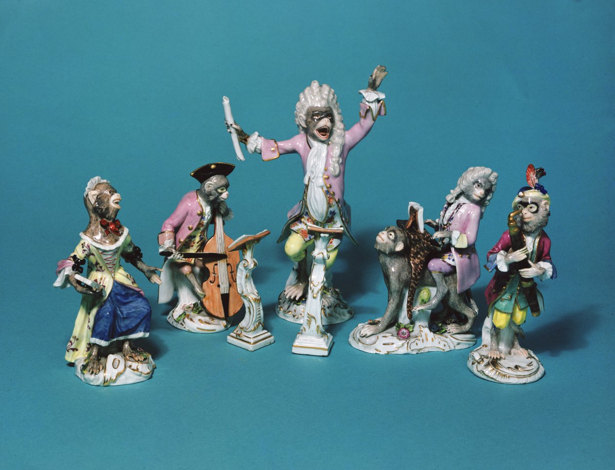 Banda di scimmie di Meissen, c.1750 da Johann Joachim Kaendler