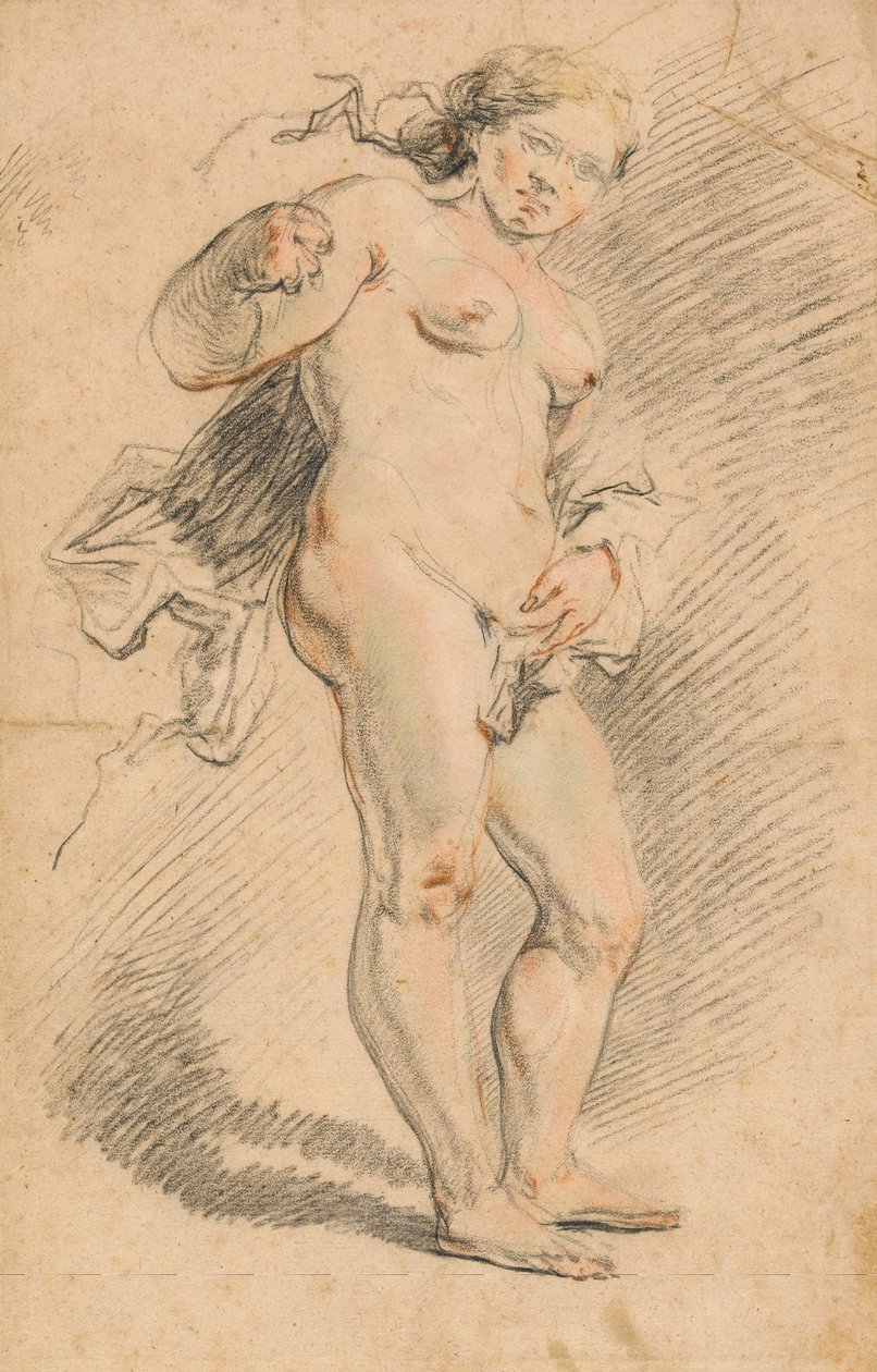 Donna nuda in piedi da Johann Liss
