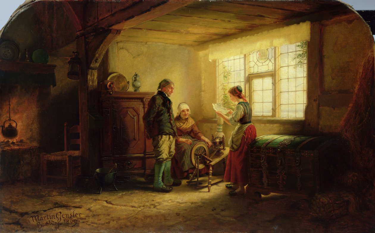 La lettera da Johann Martin Gensler
