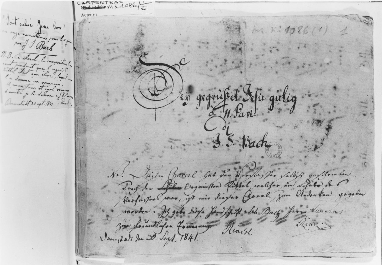 Variazioni corali per organo di Johann Sebastian Bach: 