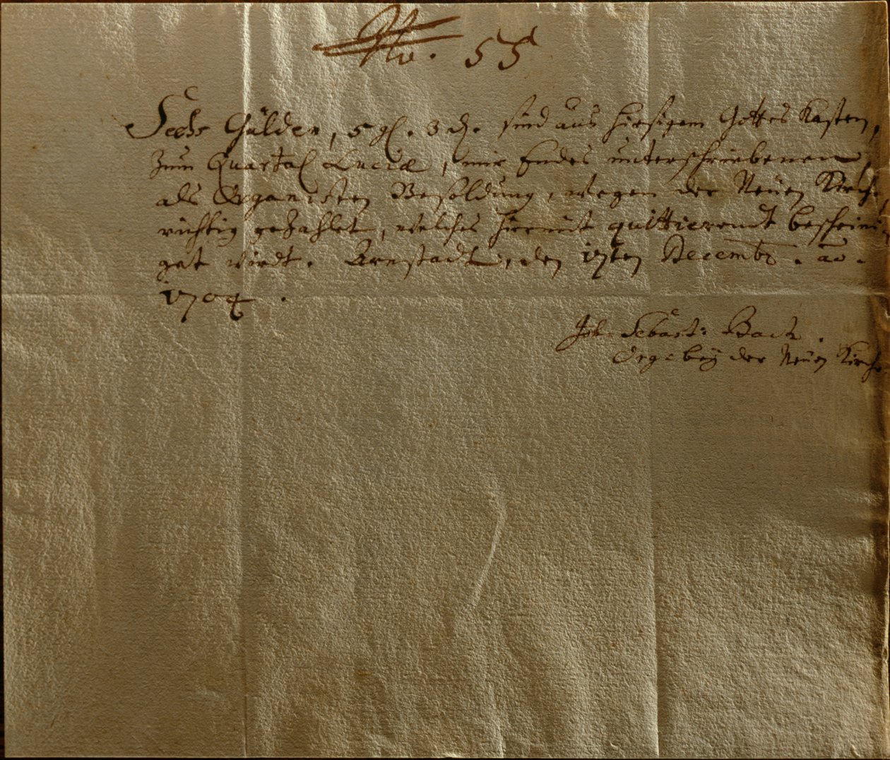 Ricevuta di remunerazione, 17 dicembre 1704 da Johann Sebastian Bach