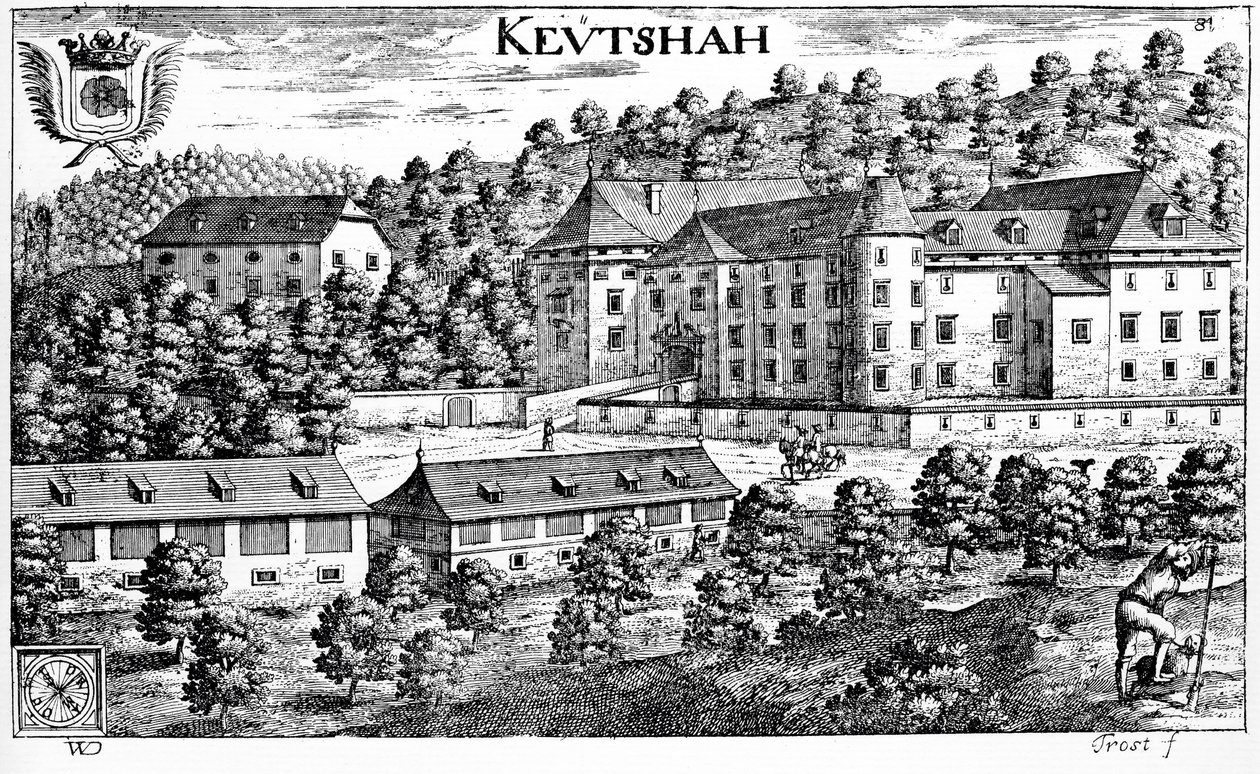 Castello di Keutschach in Carinzia da Johann Weikhard von Valvasor