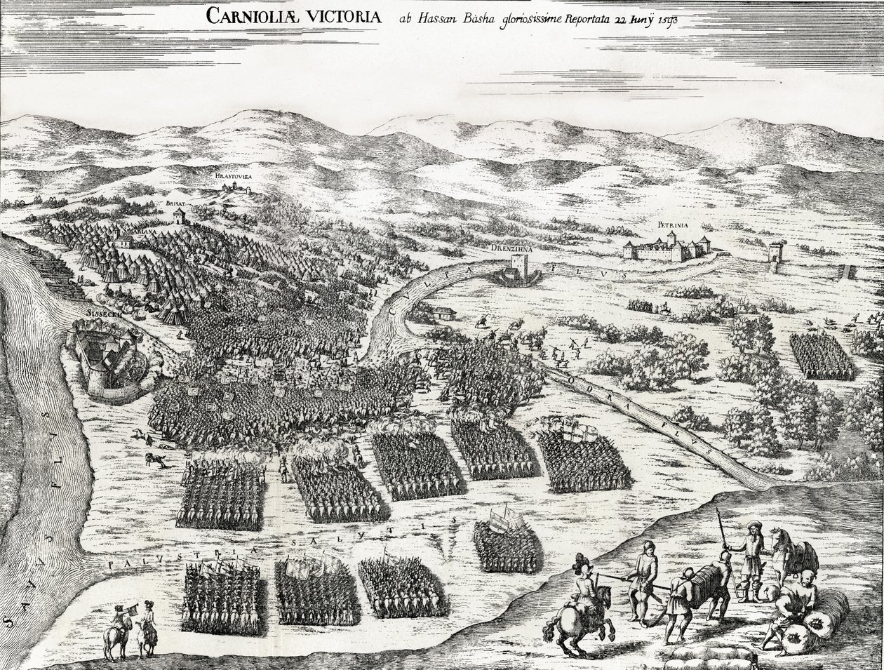 La battaglia di Sisak da Johann Weikhard von Valvasor