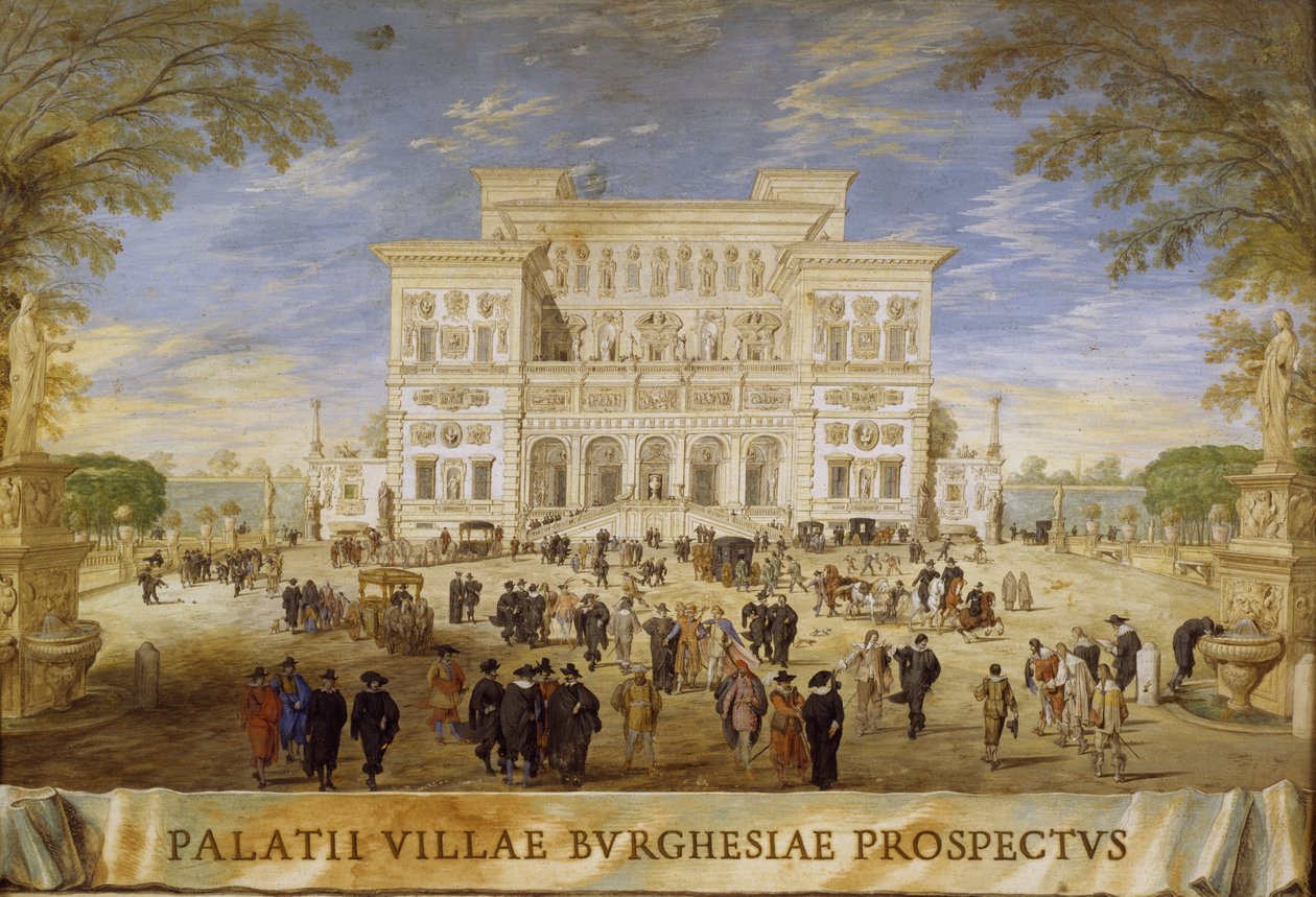 Vista della Villa Borghese da Johann Wilhelm Baur