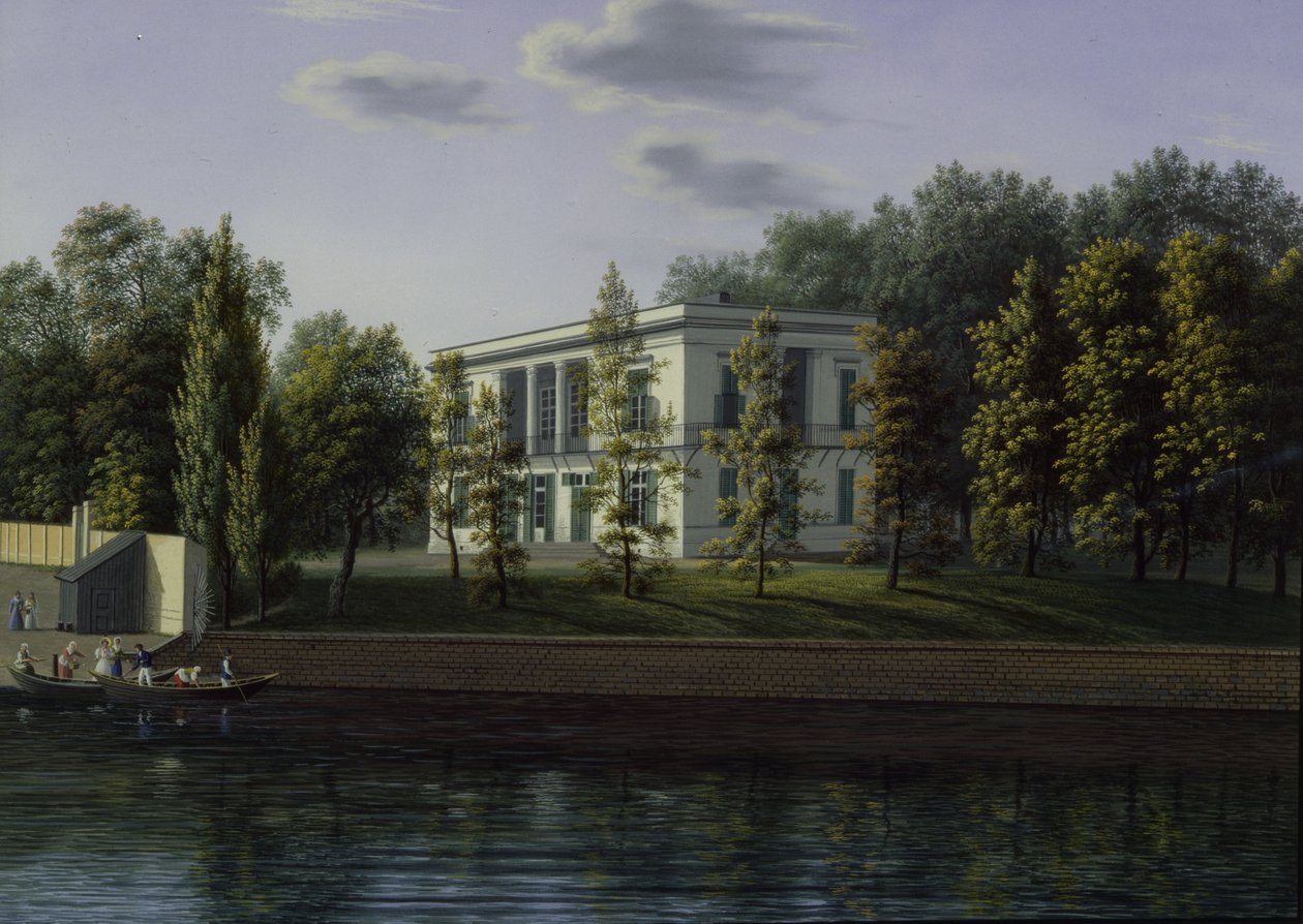 Il nuovo padiglione nei giardini del Palazzo di Charlottenburg, c.1824-25 da Johann Wilhelm Gottfried Barth