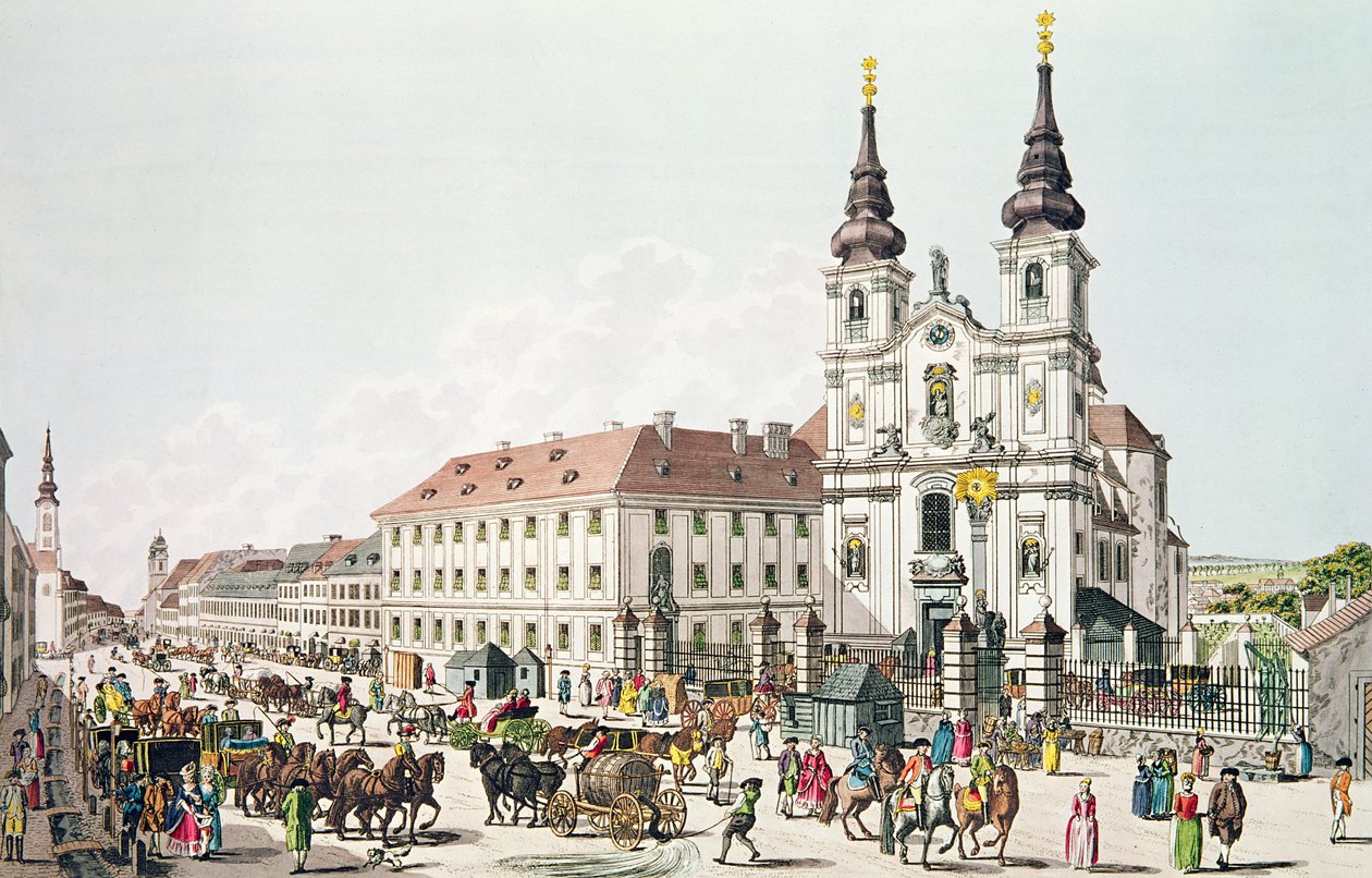 Chiesa parrocchiale e convento di Mariahilf, Vienna, 1783 da Johann Ziegler