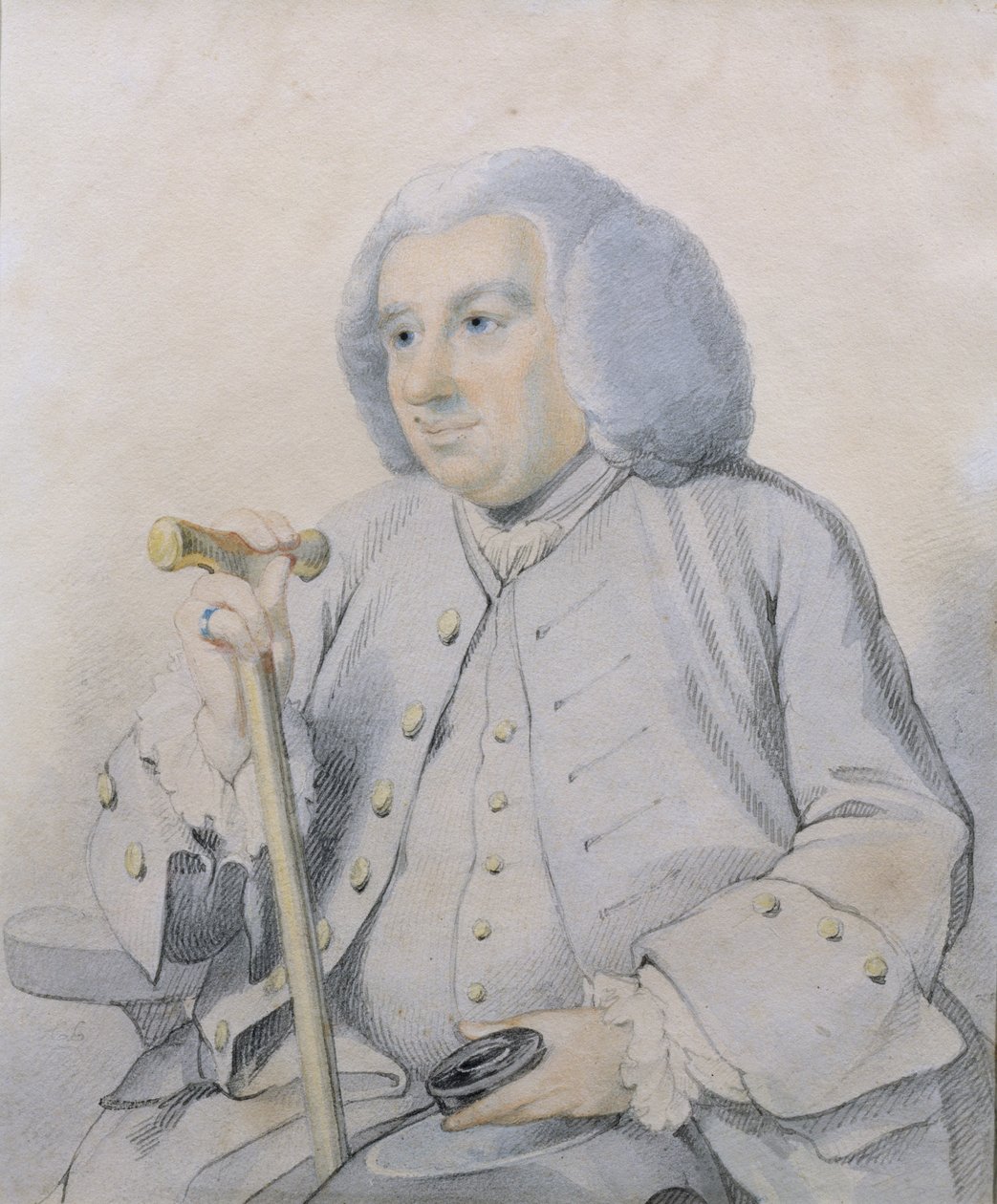 Schizzo del ritratto di Andrew Drummond (1688-1769) fondatore della banca, ucciso a Culloden da Johan Joseph Zoffany