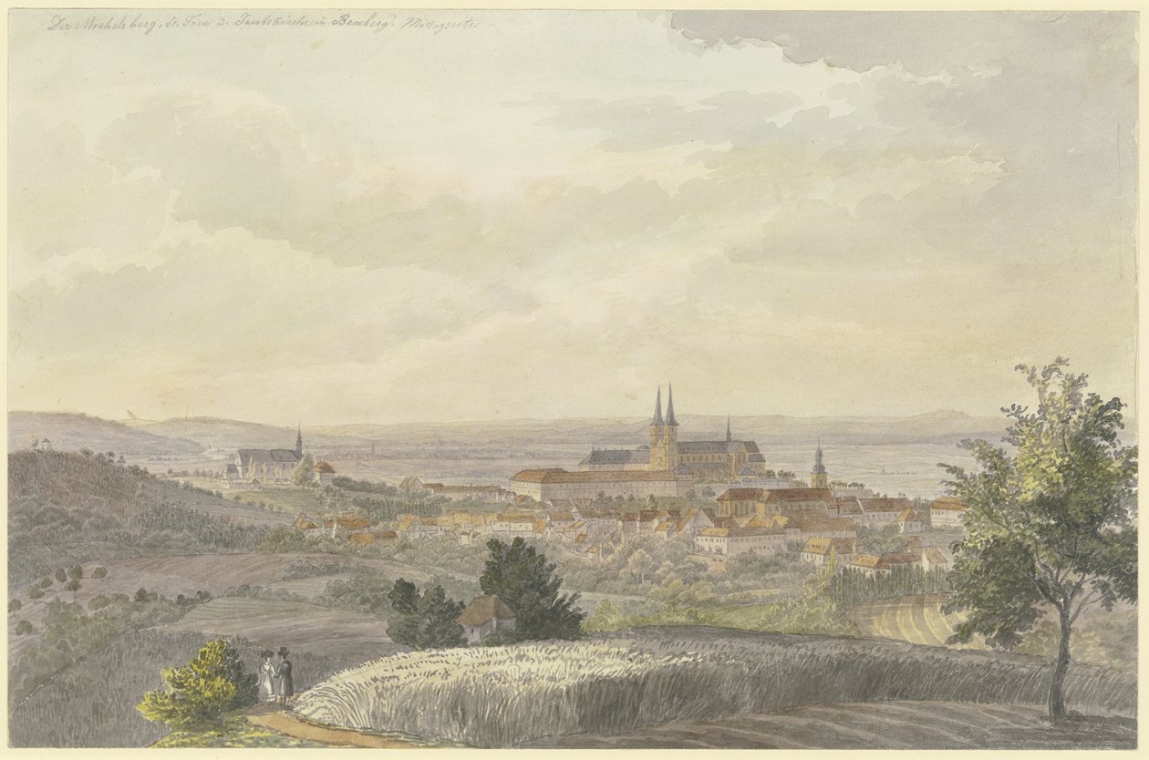 Vista di Bamberg da sud da Johann Adam Klein