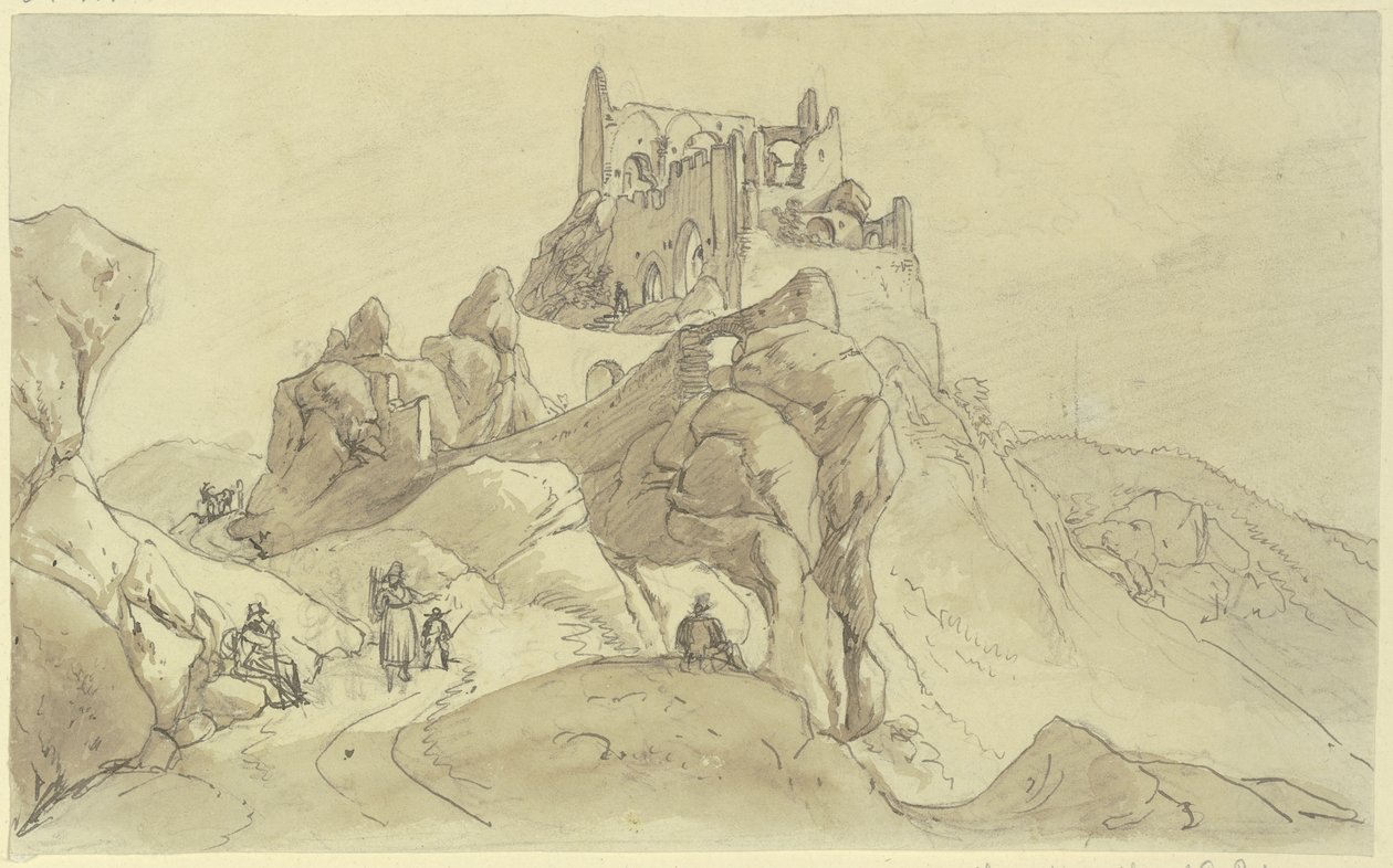 Rovina di castello da Johann Adam Klein