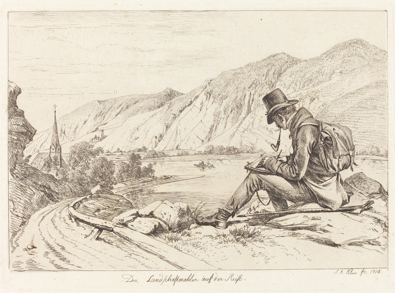 Il pittore di paesaggi in viaggio da Johann Adam Klein