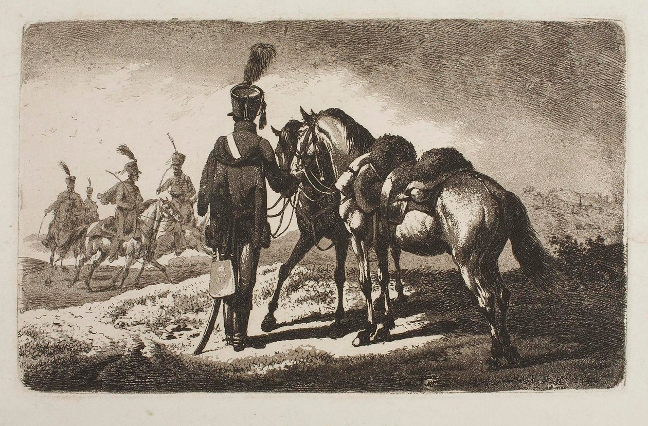 Ussaro con cavalli da Johann Adam Klein