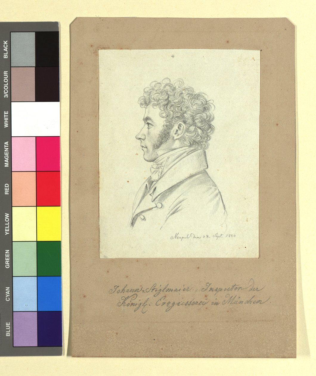 Johann Baptist Stiglmaier (1791-1844), fonditore di bronzo, scultore, ispettore della Fonderia Reale di Monaco da Johann Adam Klein