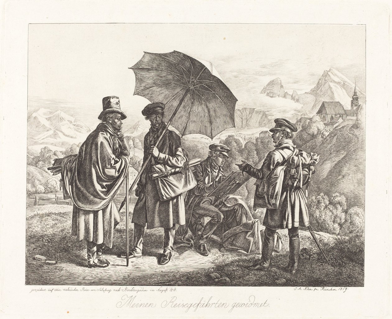 Pittori in viaggio da Johann Adam Klein