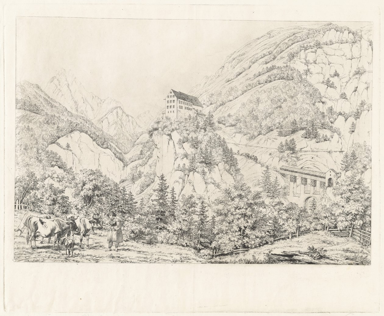 Il Georgenberg in Tirolo da Johann Adam Klein