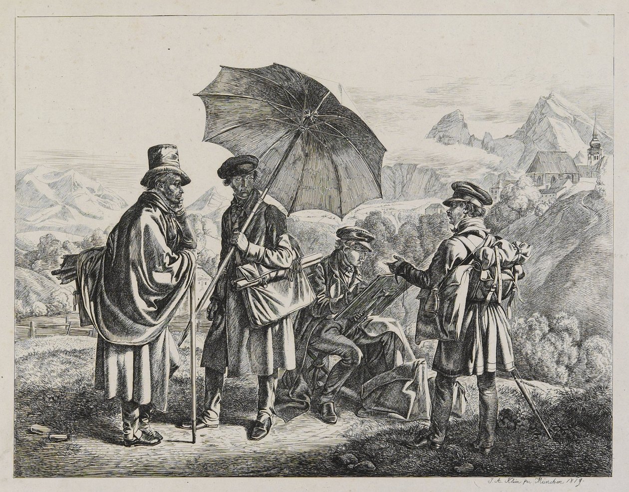 I pittori in viaggio da Johann Adam Klein
