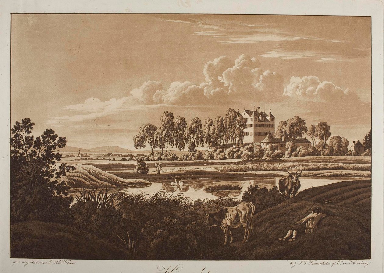 Veduta del castello di Hummelstein presso Norimberga da Johann Adam Klein