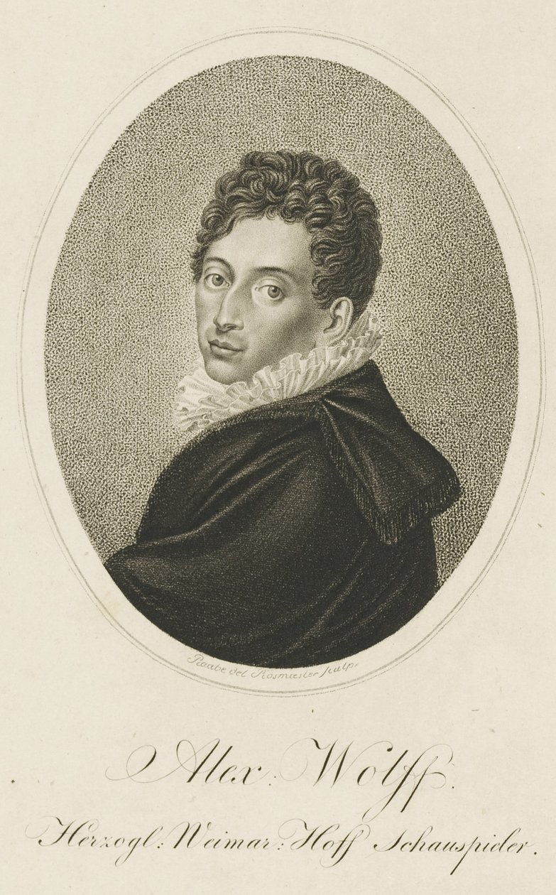 Ritratto di Pius Alexander Wolff 1782-1828 da Johann Adolf Rossmaesler