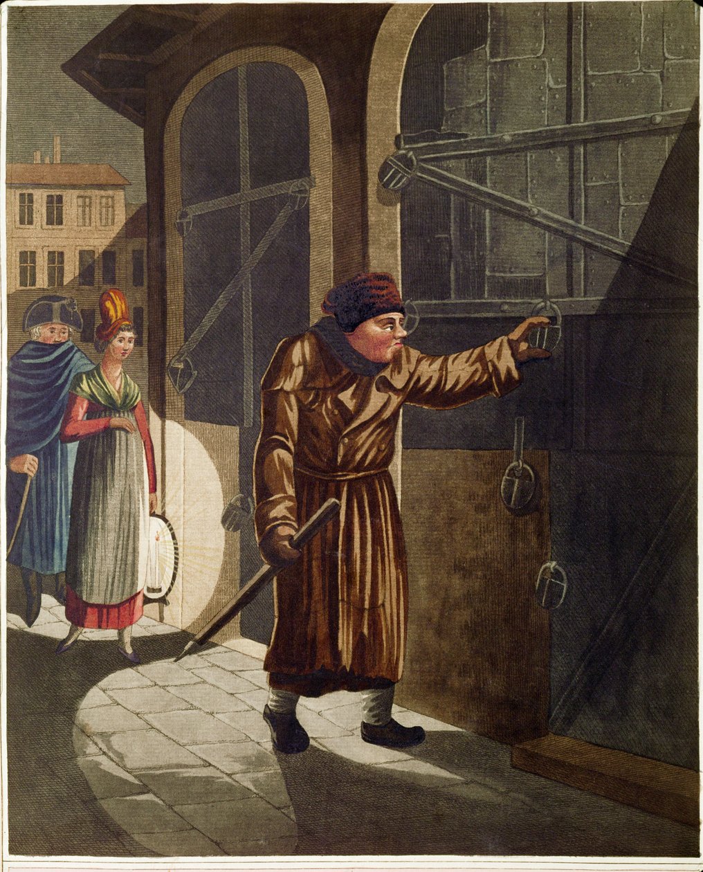Il guardiano notturno, da una serie di tipi viennesi ... da Johann Adolph Opitz