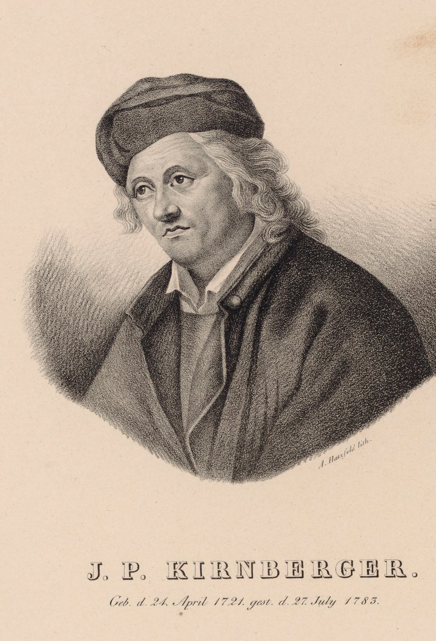 Ritratto del Compositore Johann Philipp Kirnberger 1721-1783 da Johann Andreas Hatzfeld