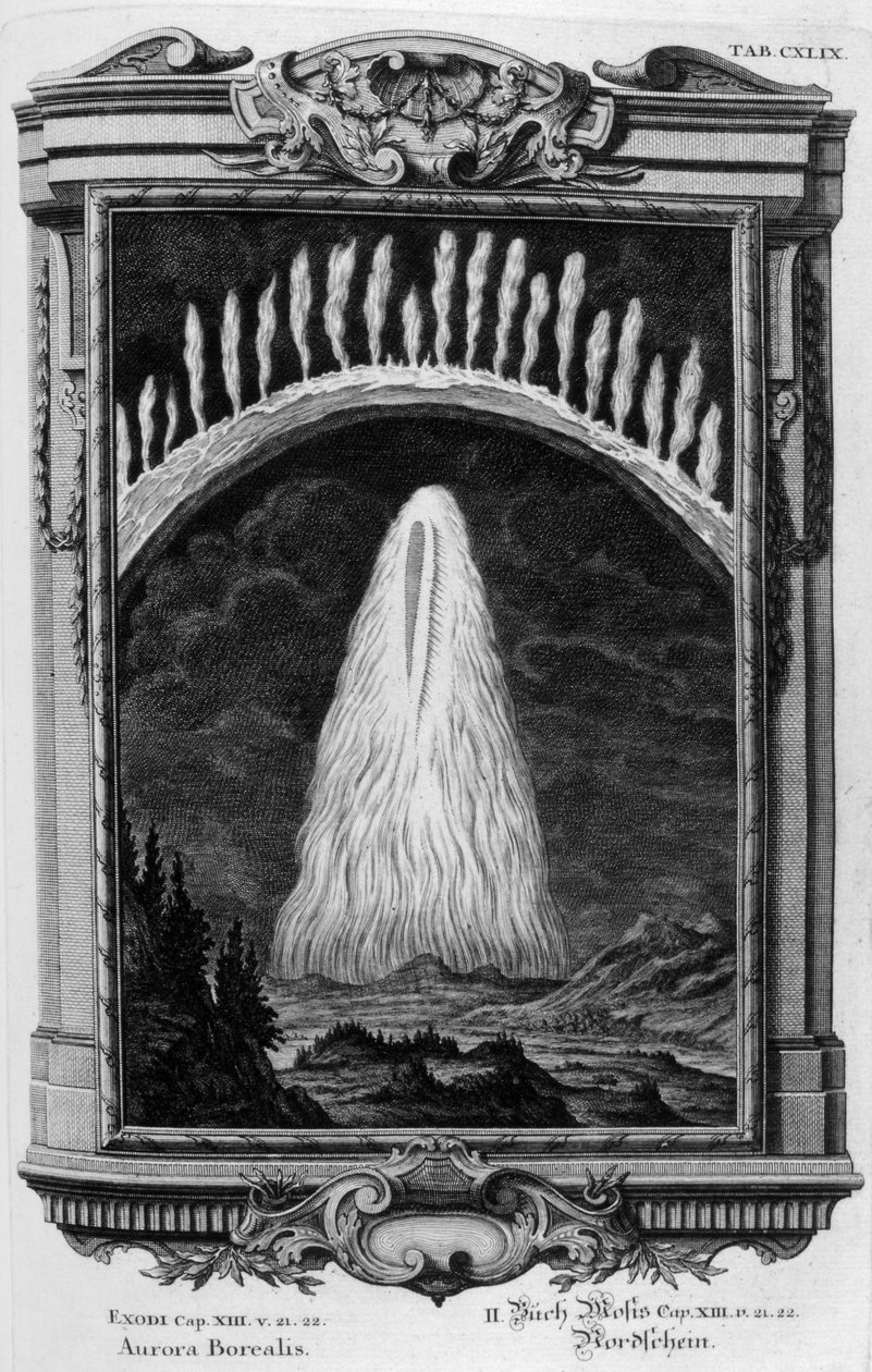 Aurora Boreale (incisione) da Johann Andreas Pfeffel