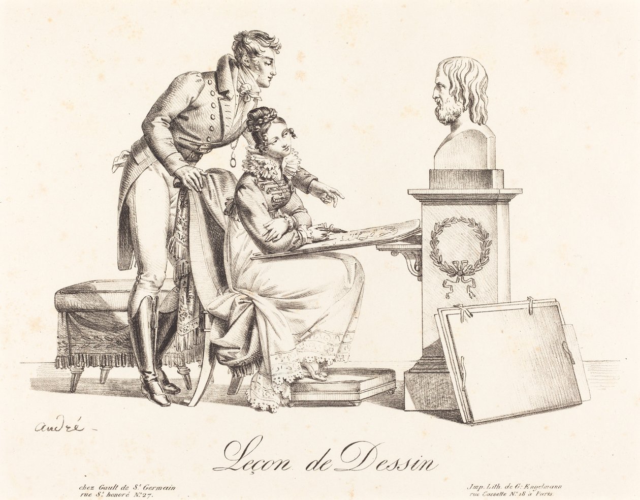 Lezione di disegno da Johann Anton André