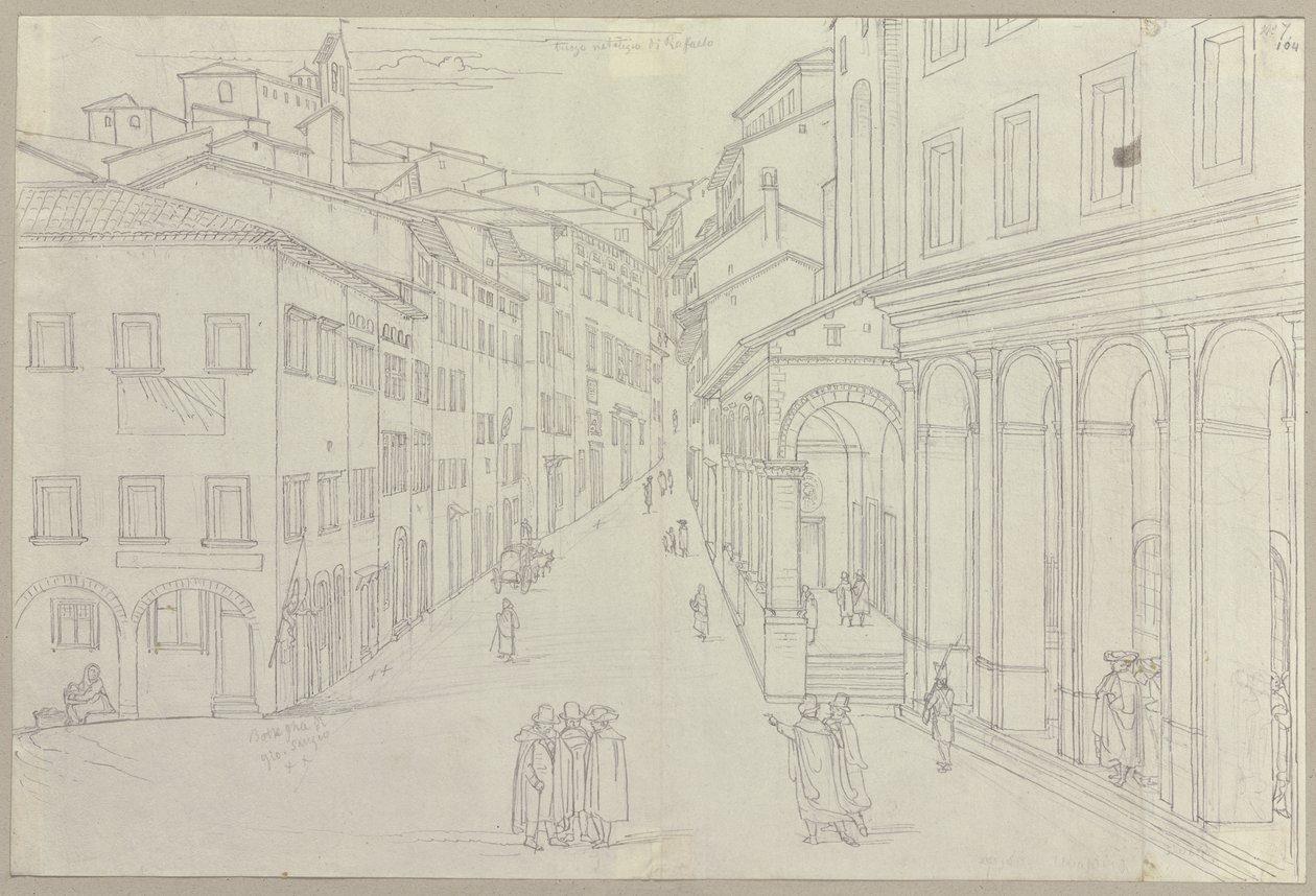 Da: Raccolta di schizzi e disegni preparatori, volume 1, foglio 79 da Johann Anton Ramboux