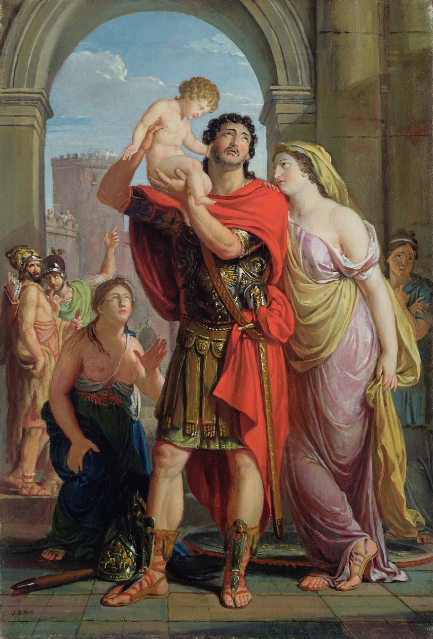 La partenza di Ettore, 1814-16 da Johann August Nahl the Younger