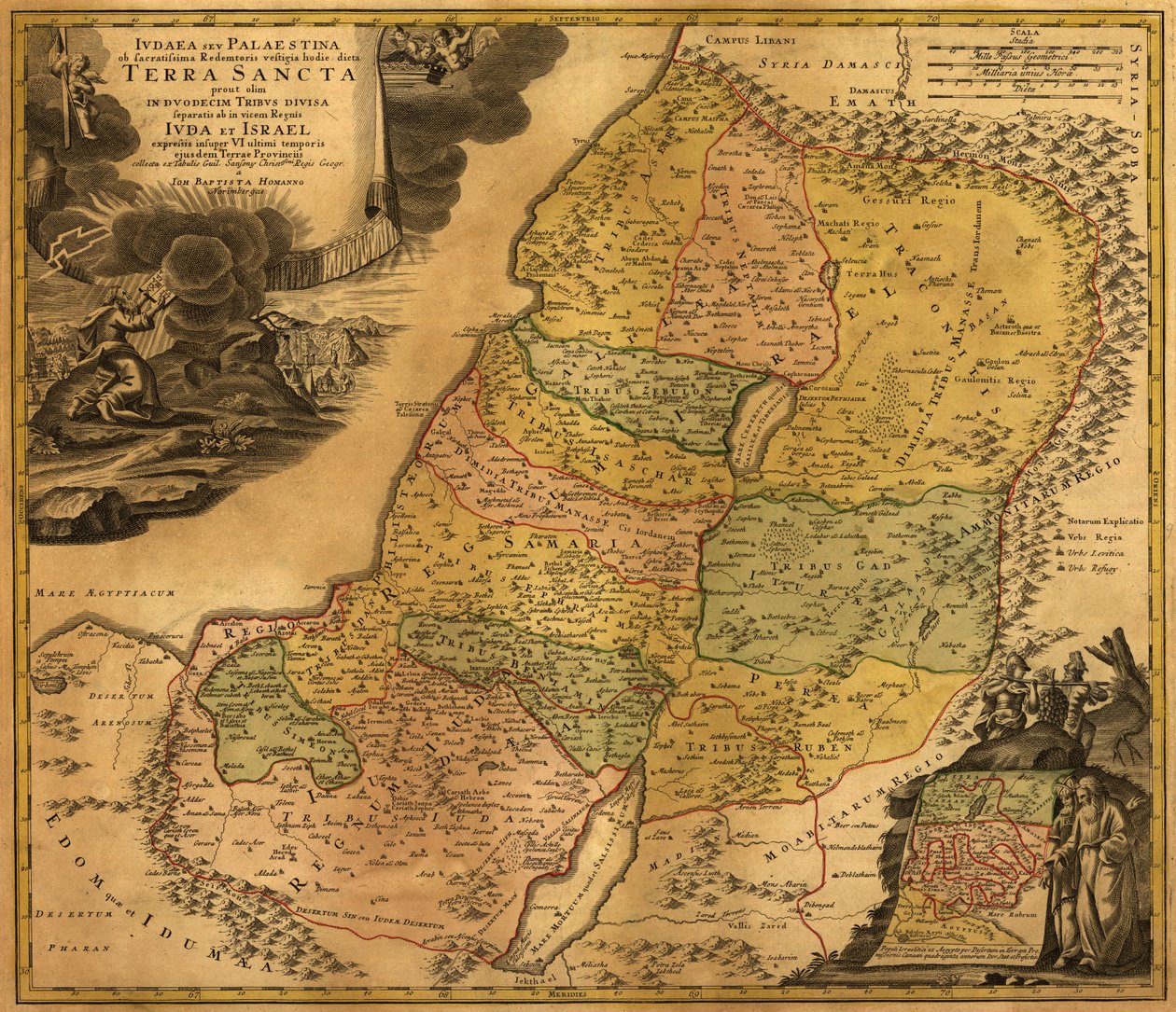 Ivdaea sev Palaestina ob sacratissima Redemtoris vestigia hodie dicta Terra Sancta. LOC 99466737 da Johann Baptist Homann
