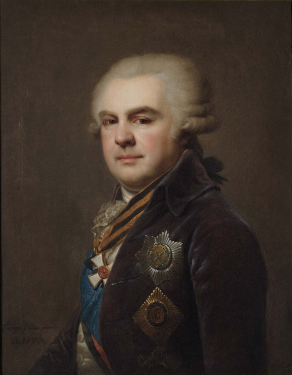 Ritratto del Conte Alexander Nikolayevich Samoylov 1744-1814, 1796 da Johann Baptist Lampi the Younger