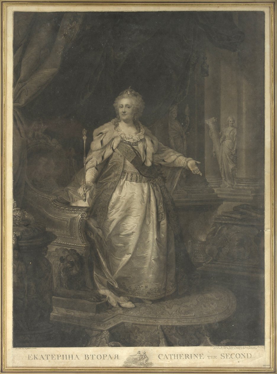 Caterina II di Russia (1729-1796) da Johann Baptist von Lampi the Elder