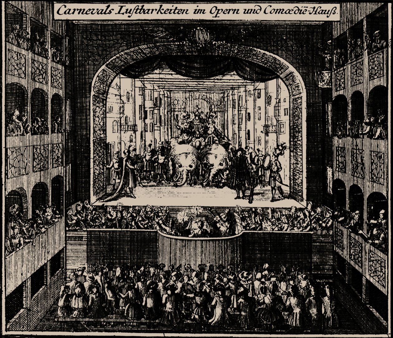 Markgrafentheater a Erlangen, 1721 da Johann Baptista Homann
