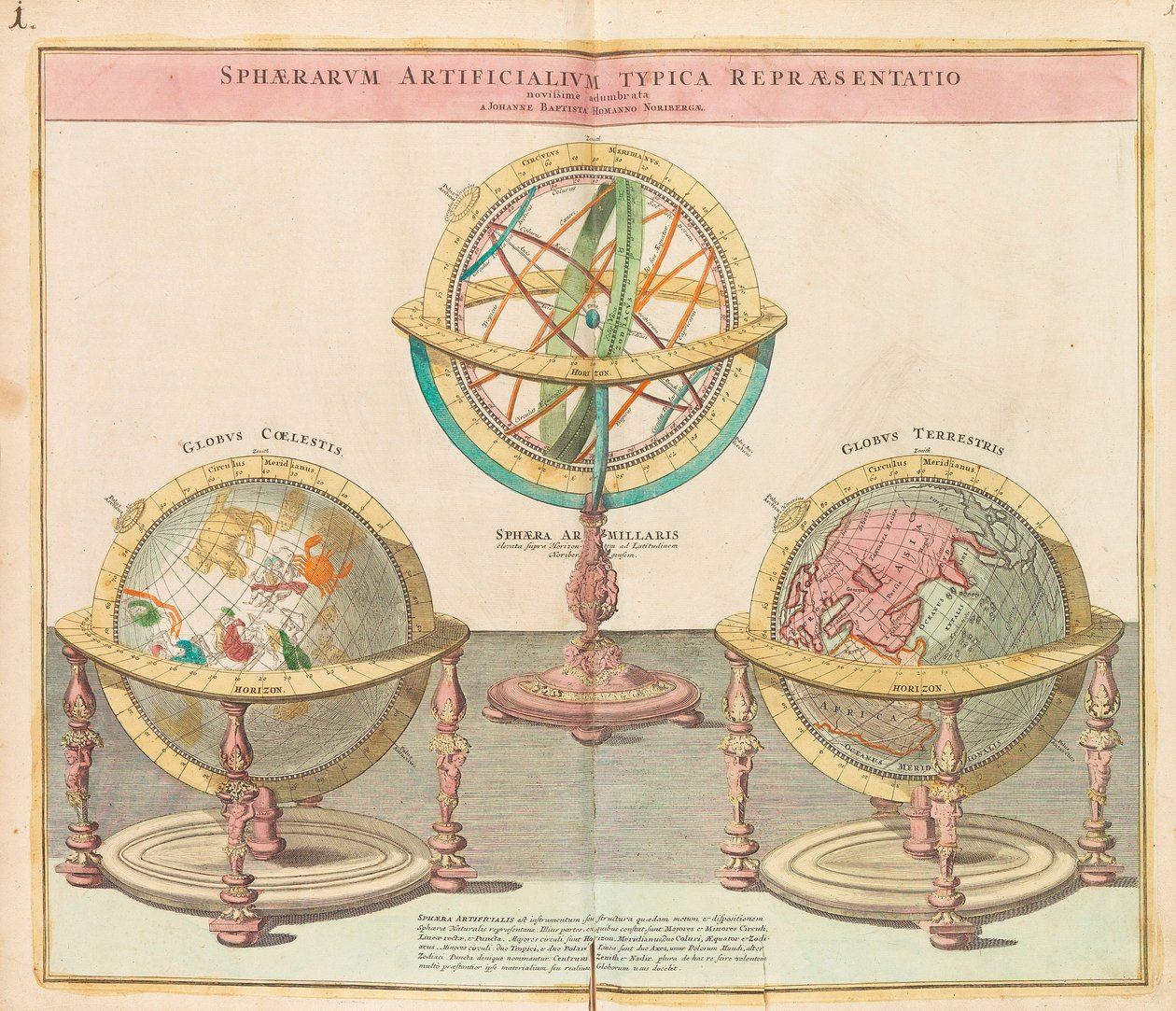 I globi dal Grande Atlante di tutto il mondo, 1725 da Johann Baptista Homann