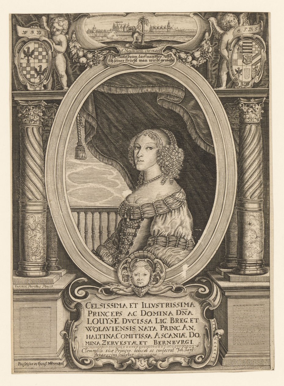 Luisa di Anhalt-Dessau 1631-1680, Duchessa di Legnica, Brzeg, Wolow e Olawa da Johann Baptista Paravicini