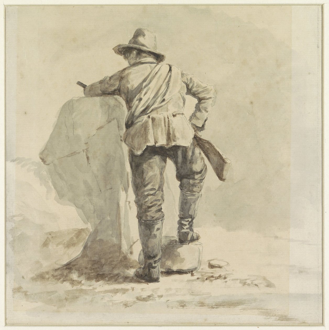 Ragazzo a riposo, visto di spalle da Johann Bernard Klombeek