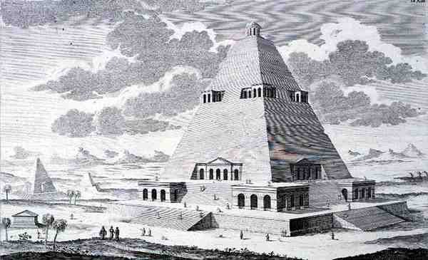Una piramide fuori Tebe, Egitto, da 