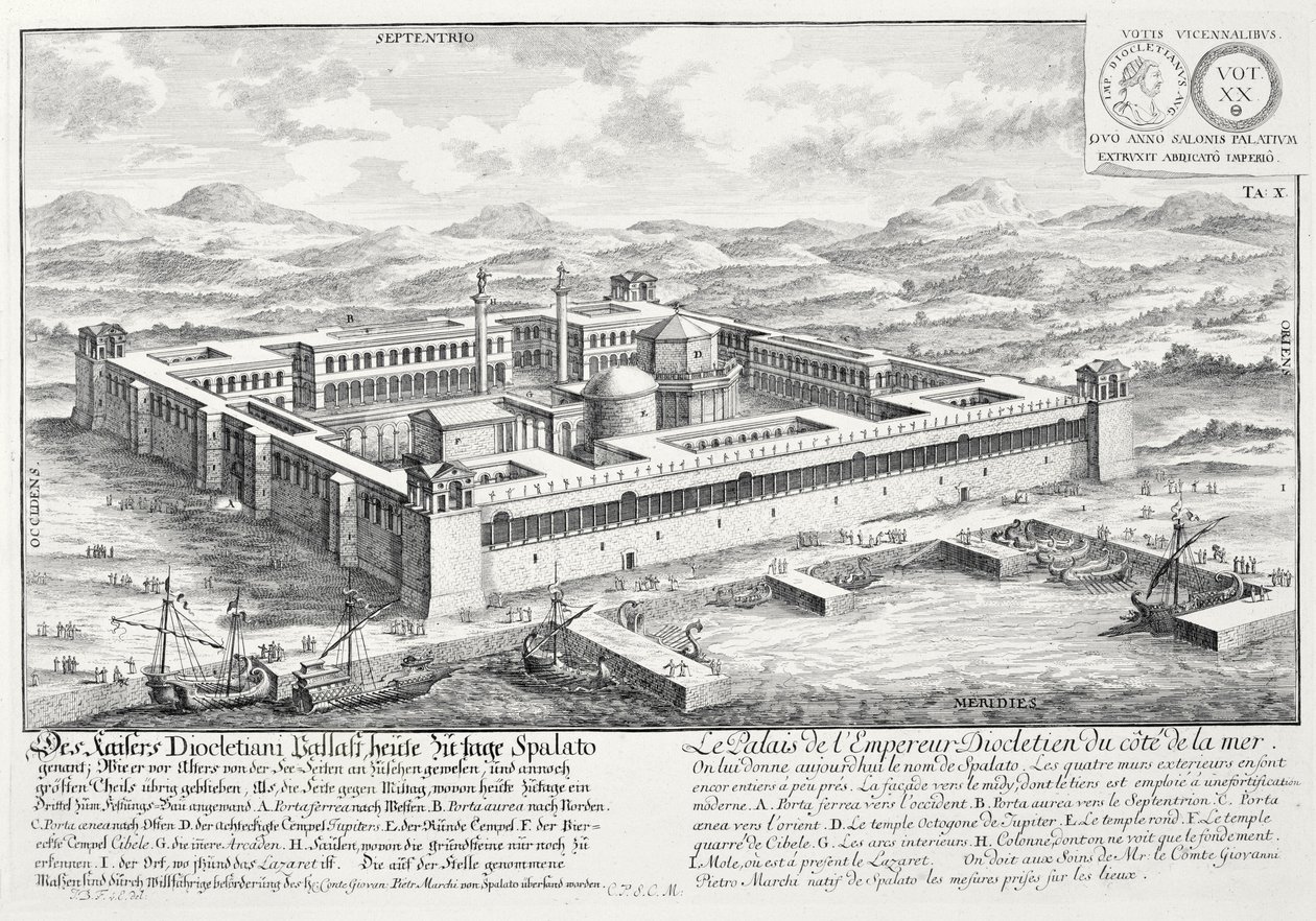 Palazzo di Diocleziano (245-313), Spalato, Jugoslavia, da 