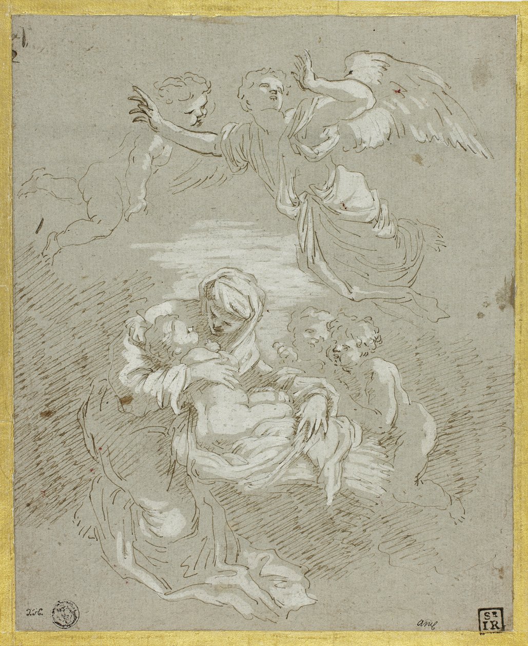Madonna e Bambino con Angeli da Johann Carl Loth